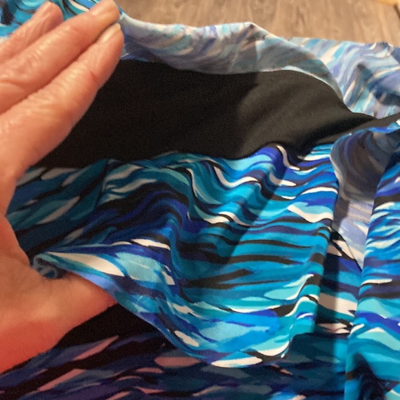 Longitude Playing Koi Triple Tier Tank Soft Cup Long Torso One Piece Swimsuit 16 - Picture 11 of 11